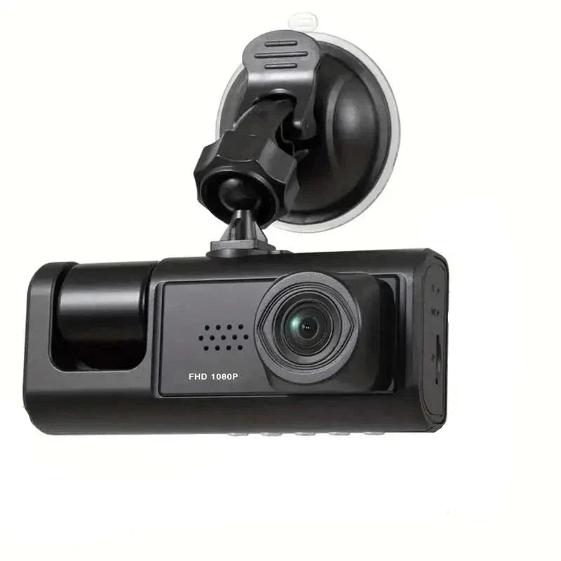 Câmera Veicular Universal com 3 Lentes - DashCam